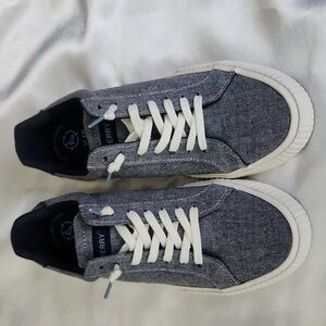 Womens Sperry Demin Blue Canvas Sneakers Size 7.5